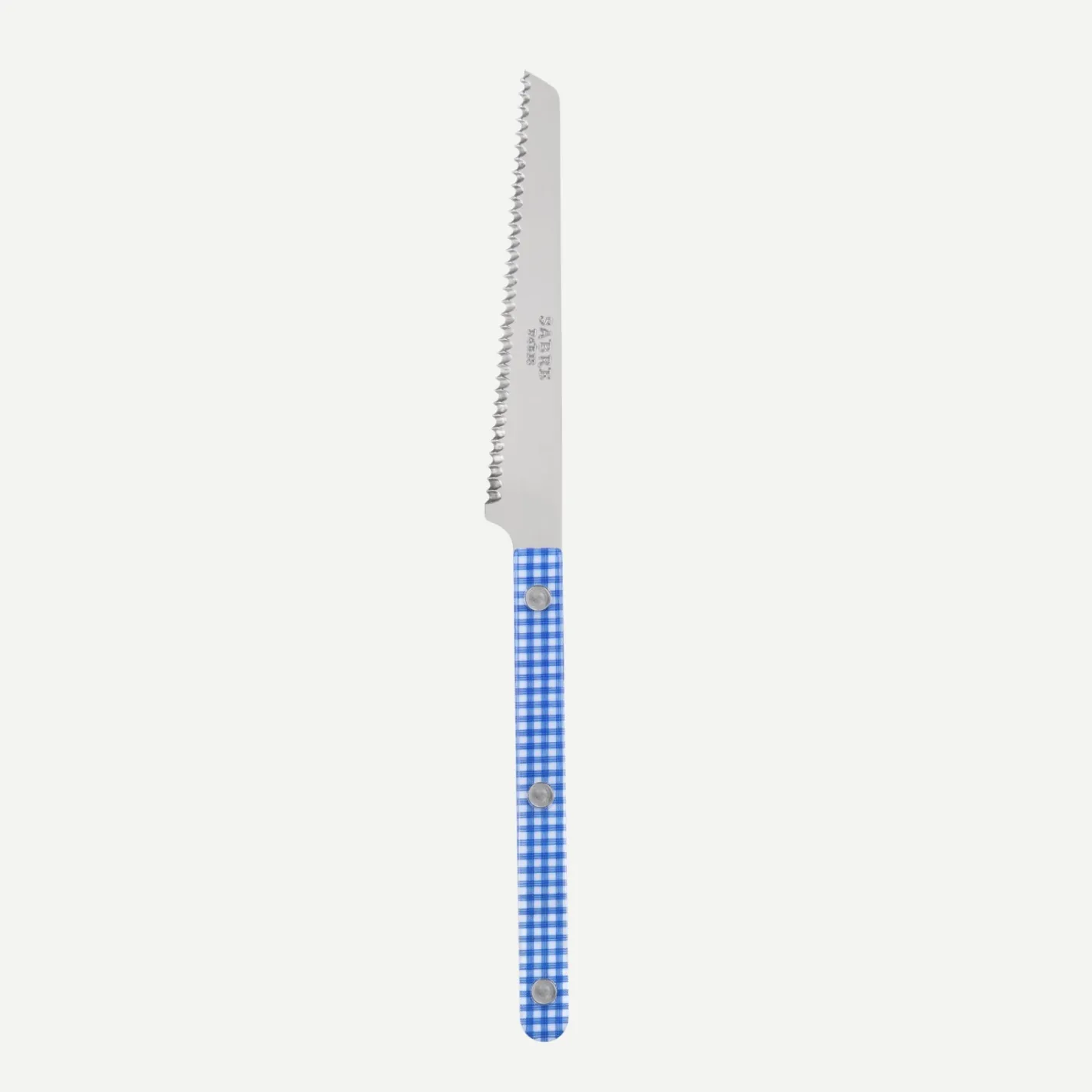 Sabre Paris Bistrot Gingham, Blue | Tomato Knife
