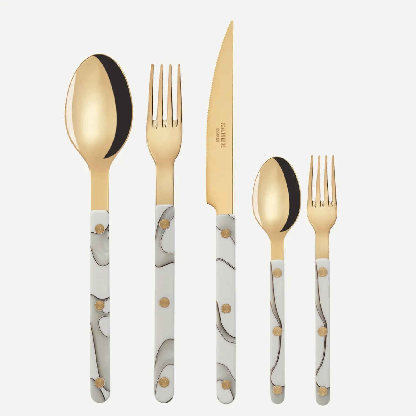 Sabre Paris Bistrot Gold Dune, Dune Ivory | Set Of 5 Pieces