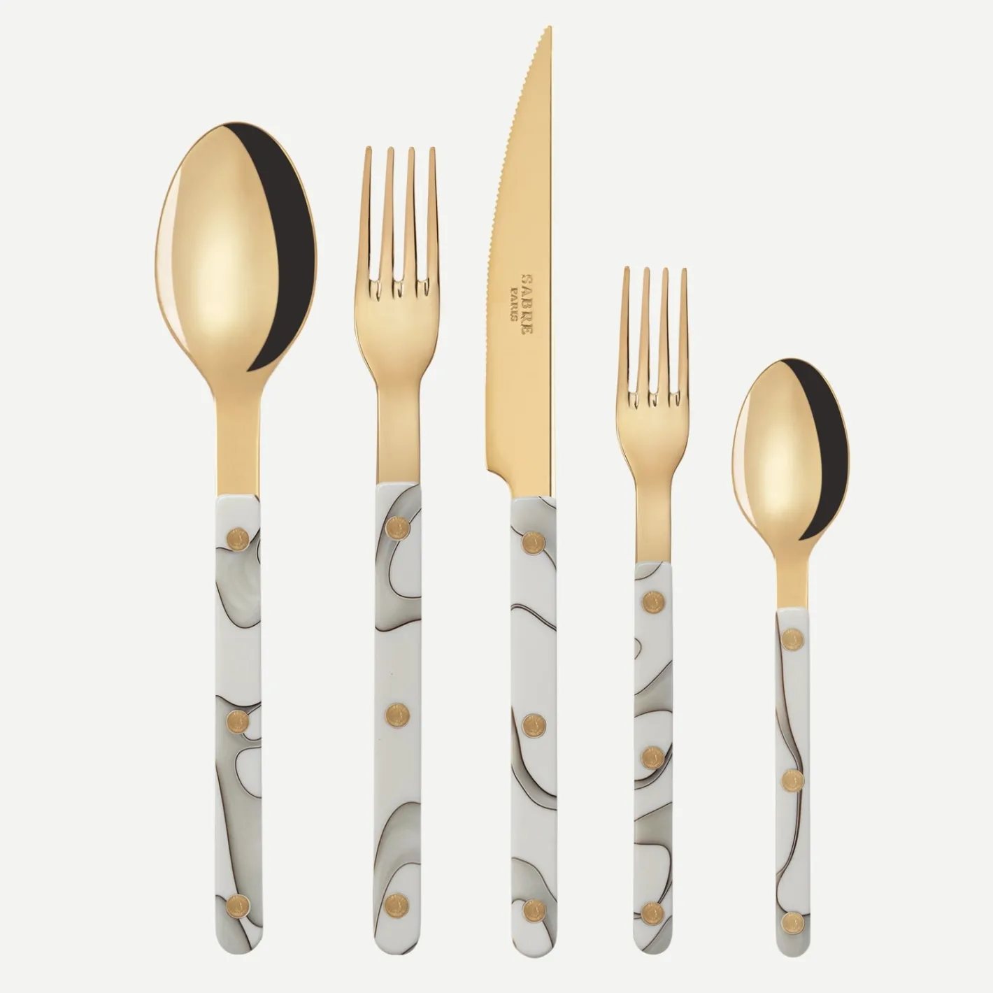 Sabre Paris Bistrot Gold Dune, Dune Ivory | 20 Pieces Set