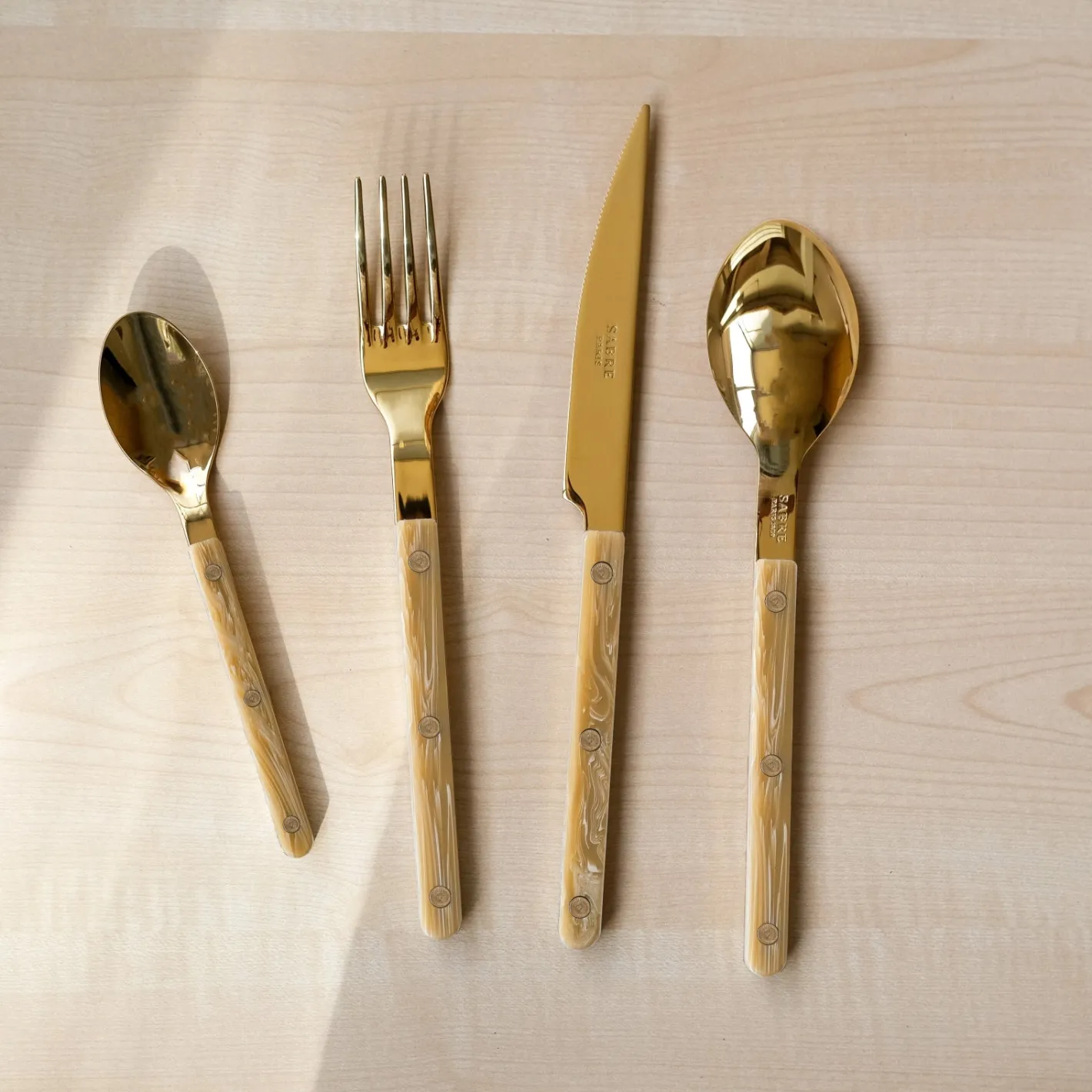Sabre Paris Bistrot Gold Horn, Faux Horn | Set Of 5 Pieces