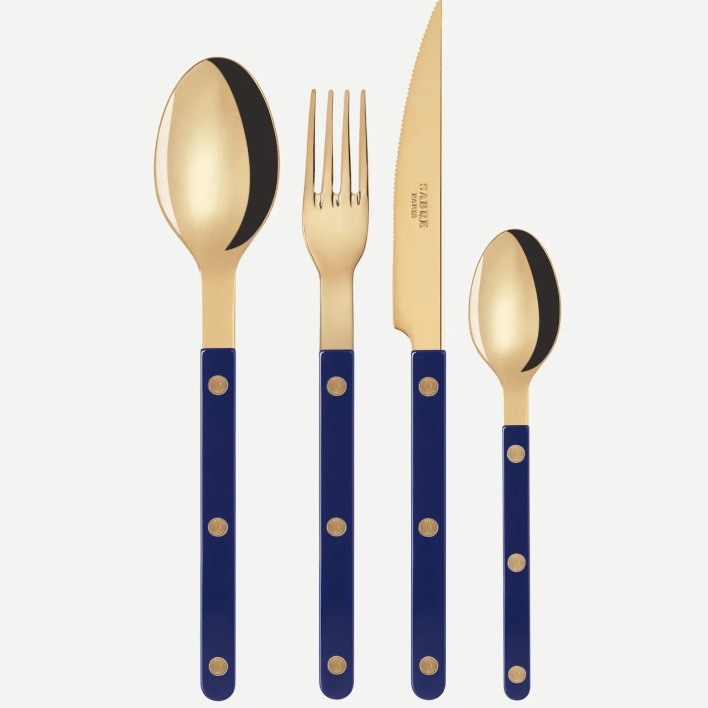 Sabre Paris Bistrot Gold Solid, Navy blue | 24 Pieces Set