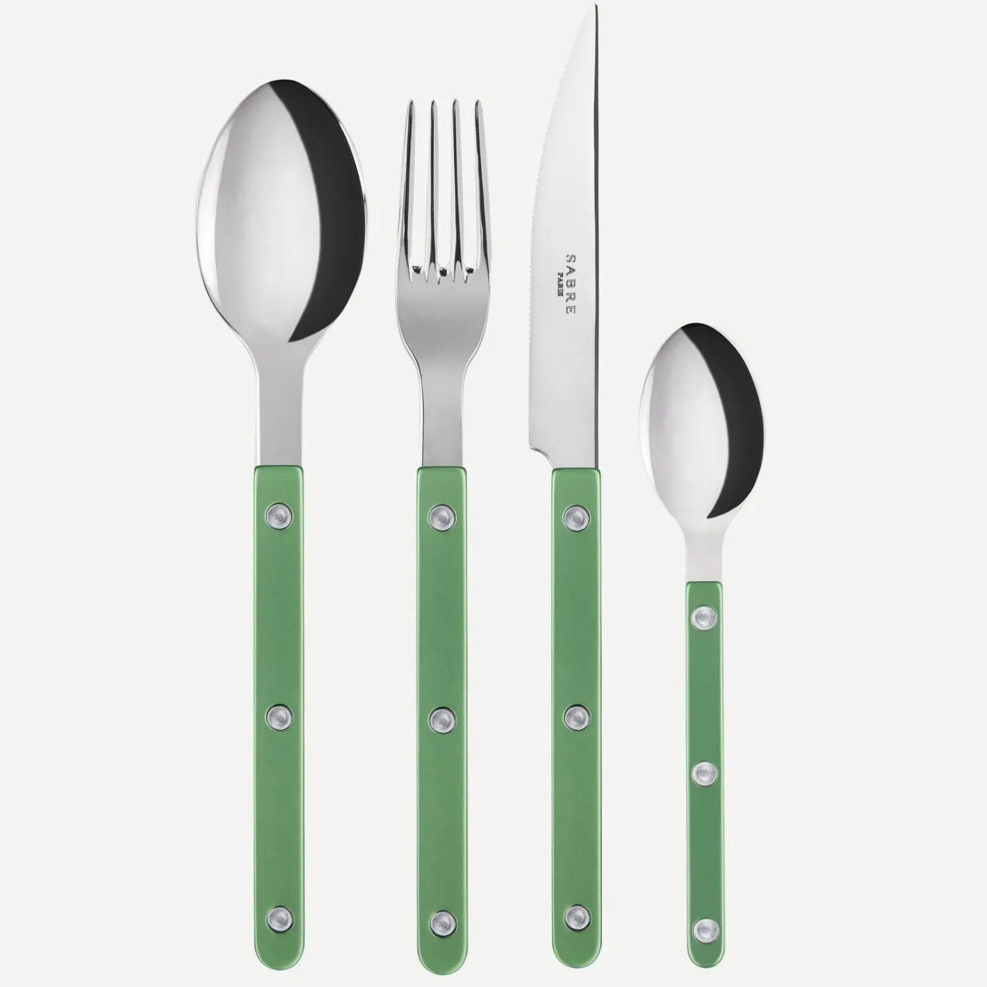 Sabre Paris Bistrot Pearly, Garden green | Set Of 4 Pieces