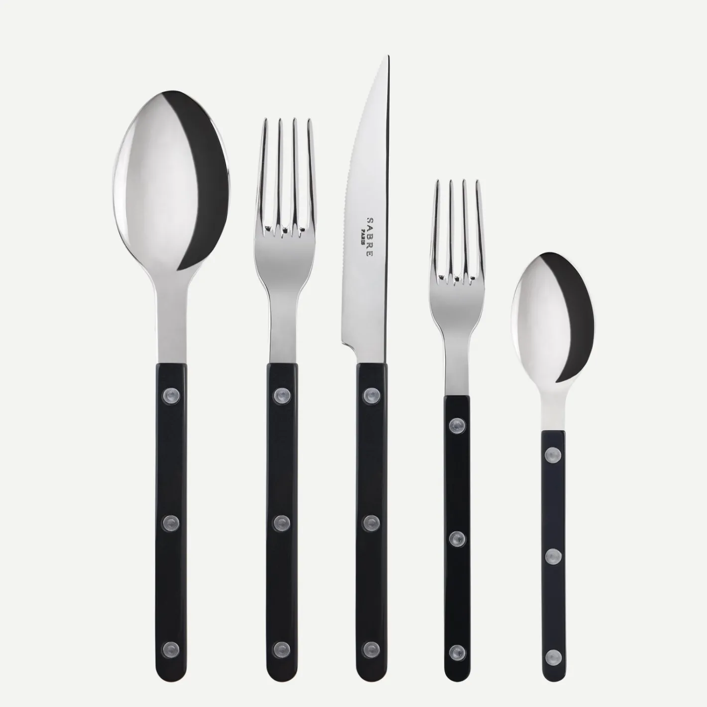 Sabre Paris Bistrot Solid, Black | 20 Pieces Set