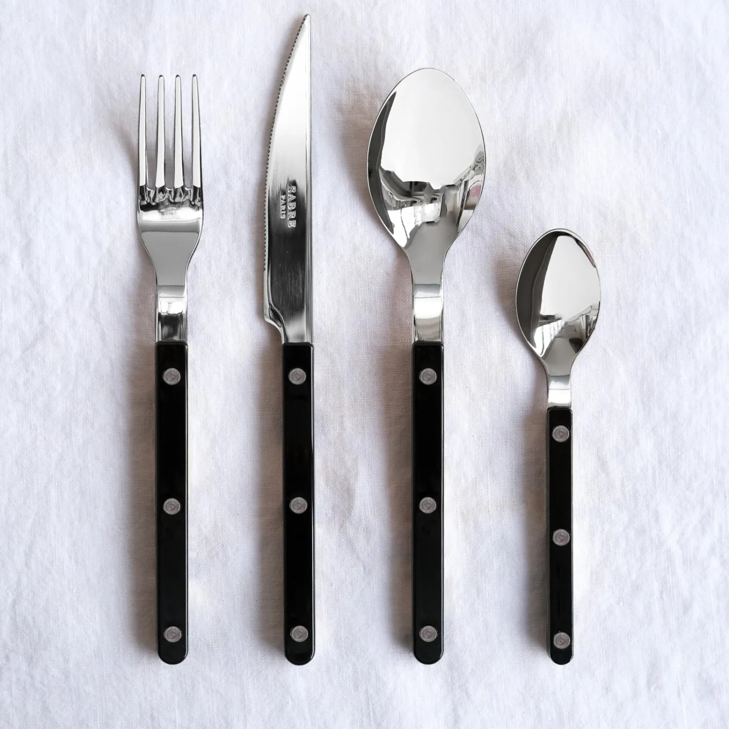 Sabre Paris Bistrot Solid, Black | Set Of 4 Pieces