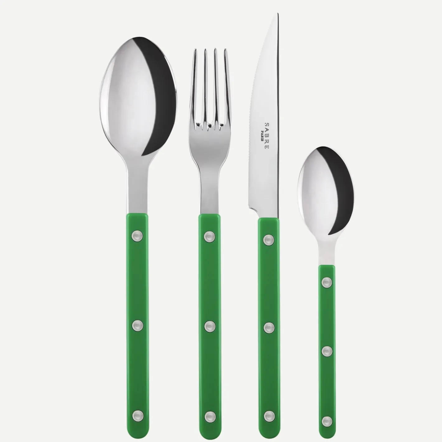 Sabre Paris Bistrot Solid, Garden green | Set Of 4 Pieces