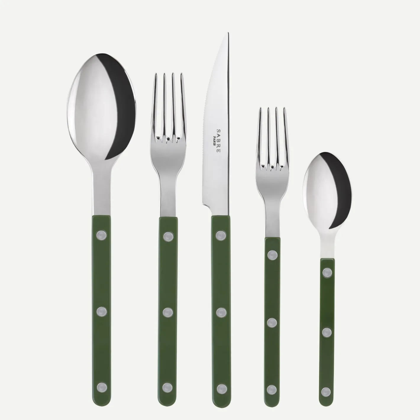 Sabre Paris Bistrot Solid, Green | 20 Pieces Set