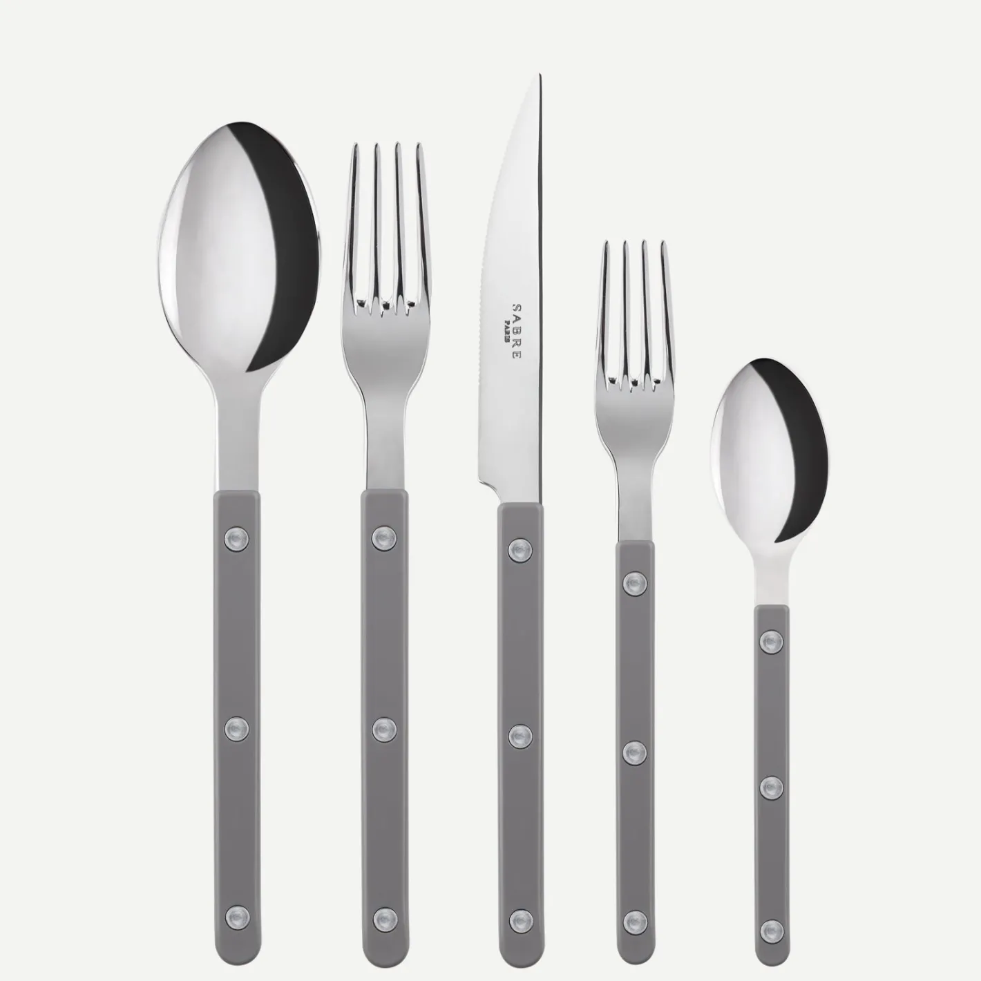 Sabre Paris Bistrot Solid, Grey | 20 Pieces Set