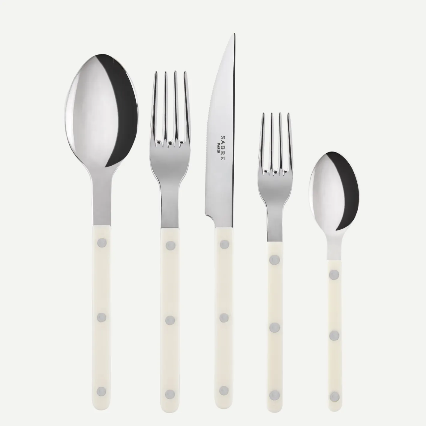 Sabre Paris Bistrot Solid, Ivory | 20 Pieces Set