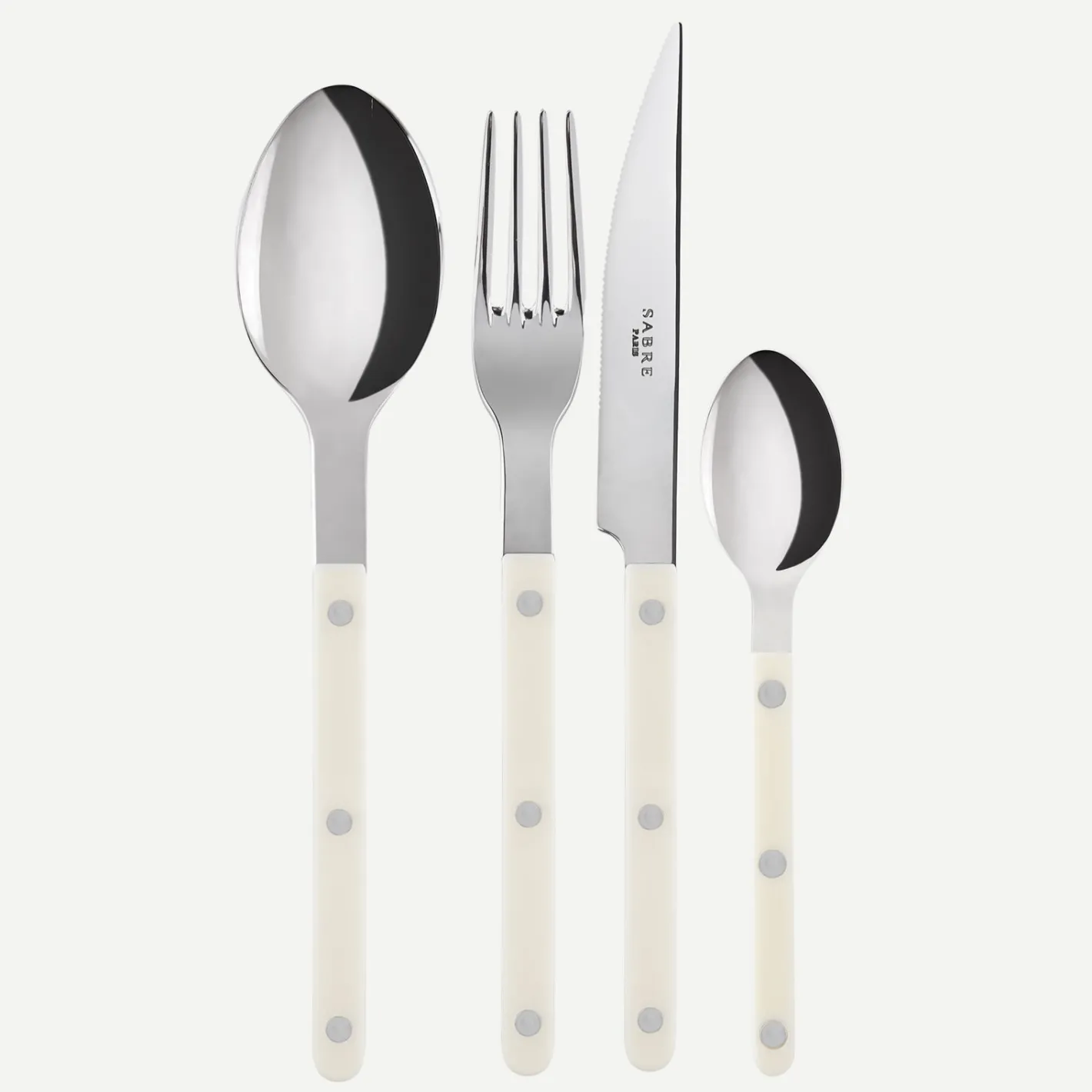 Sabre Paris Bistrot Solid, Ivory | 24 Pieces Set