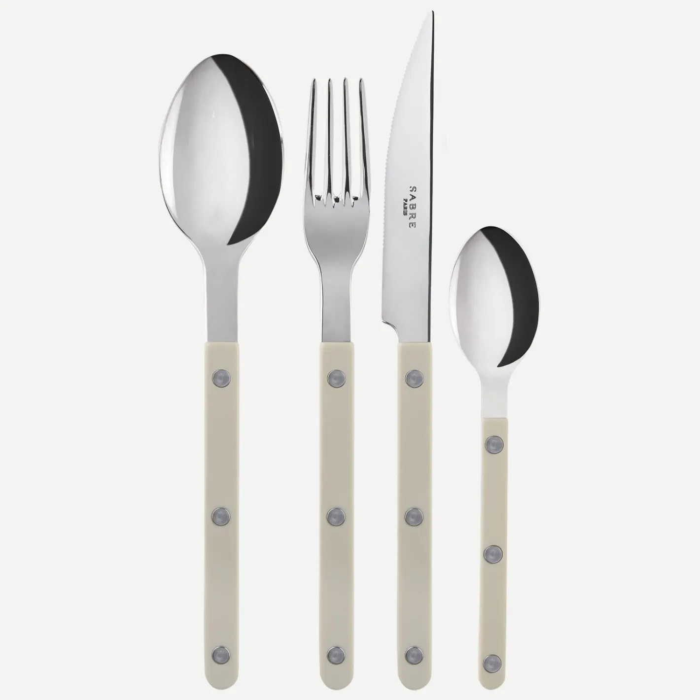 Sabre Paris Bistrot Solid, Light kaki | 24 Pieces Set