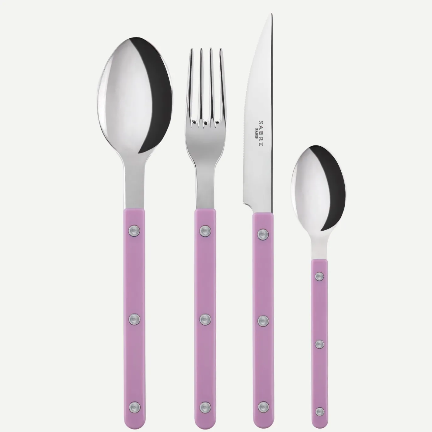 Sabre Paris Bistrot Solid, Pink | 24 Pieces Set