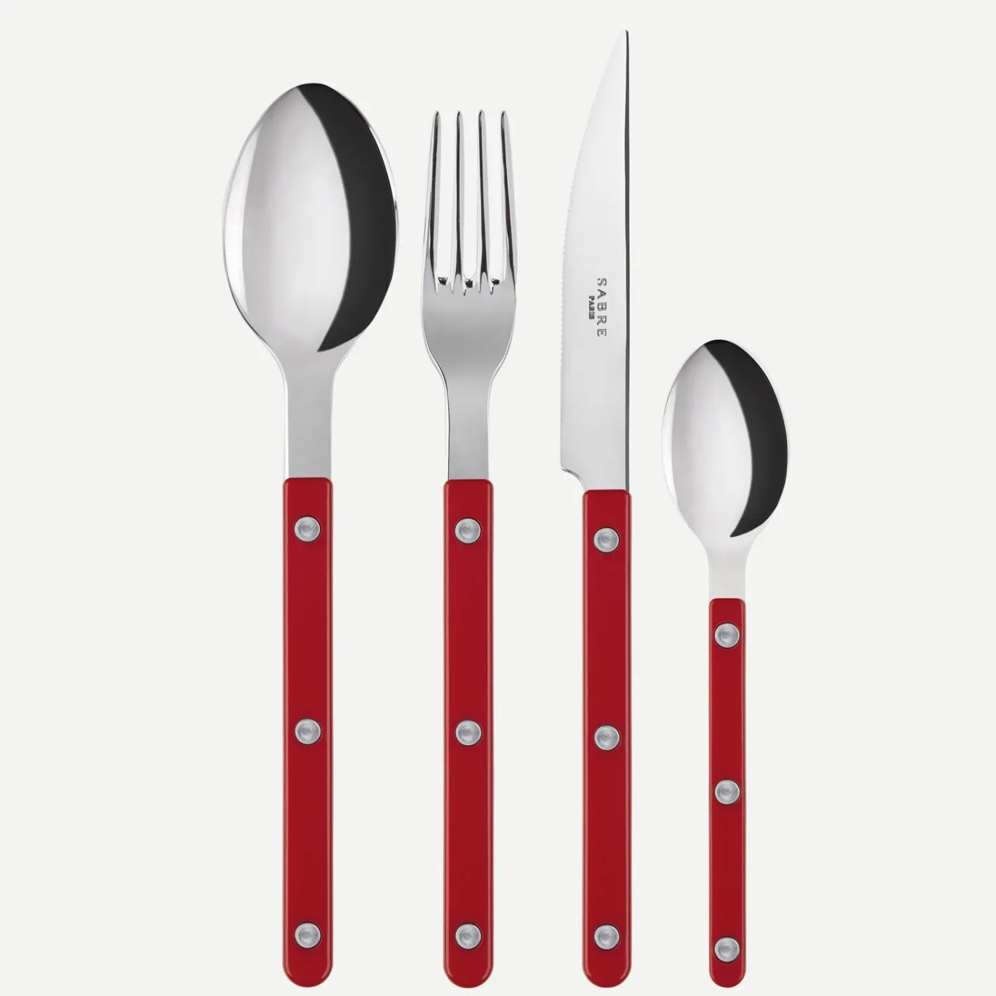 Sabre Paris Bistrot Solid, Red | Set Of 4 Pieces