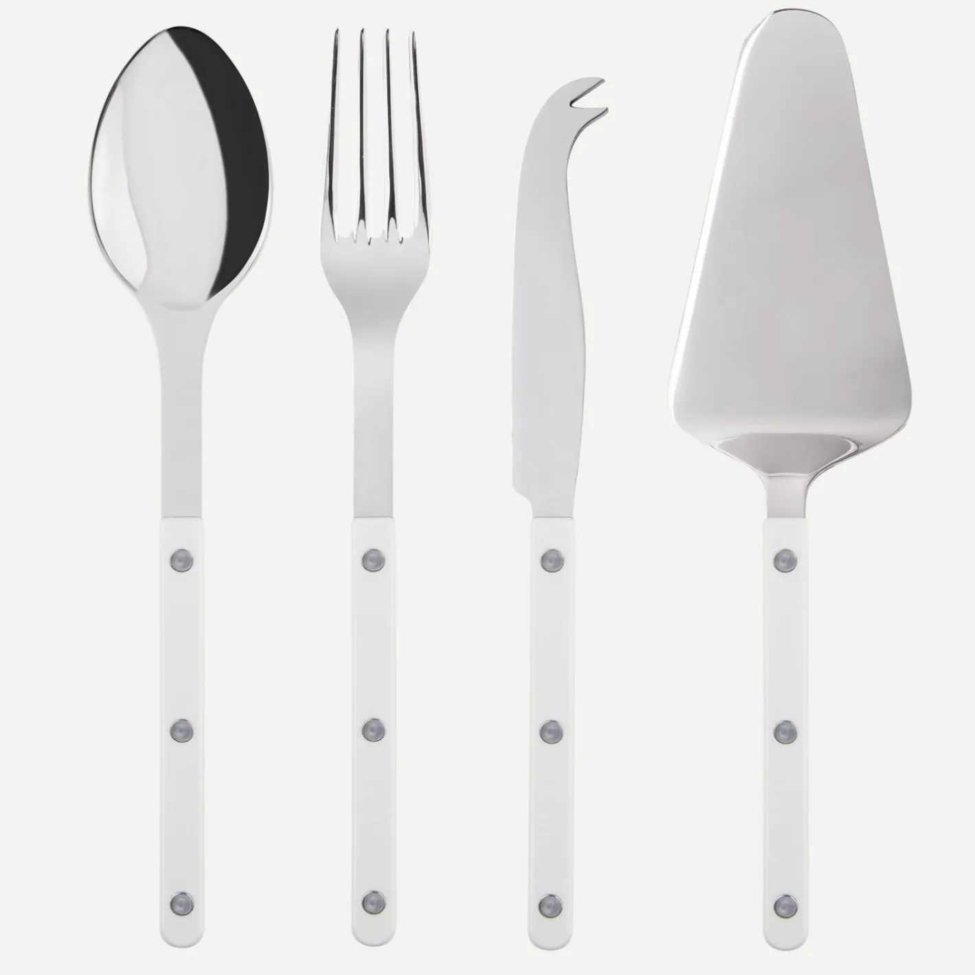 Sabre Paris Bistrot Solid, White | Set Of 4 Must-have Serving Pieces | Soup Spoon