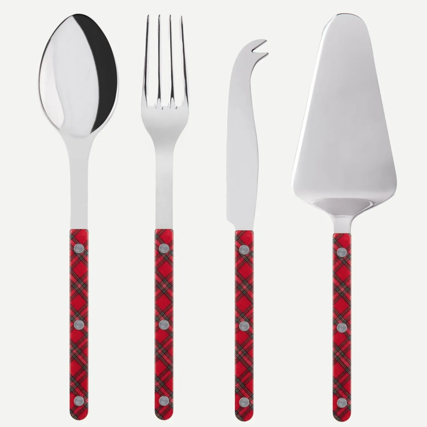 Sabre Paris Bistrot Tartan, Red | Set Of 4 Must-have Serving Pieces