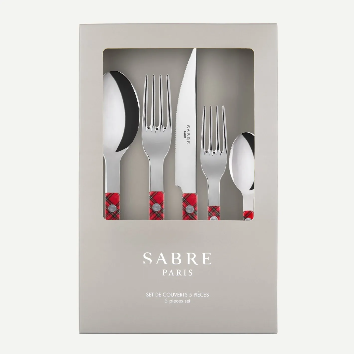 Sabre Paris Bistrot Tartan, Red | Gift Boxes