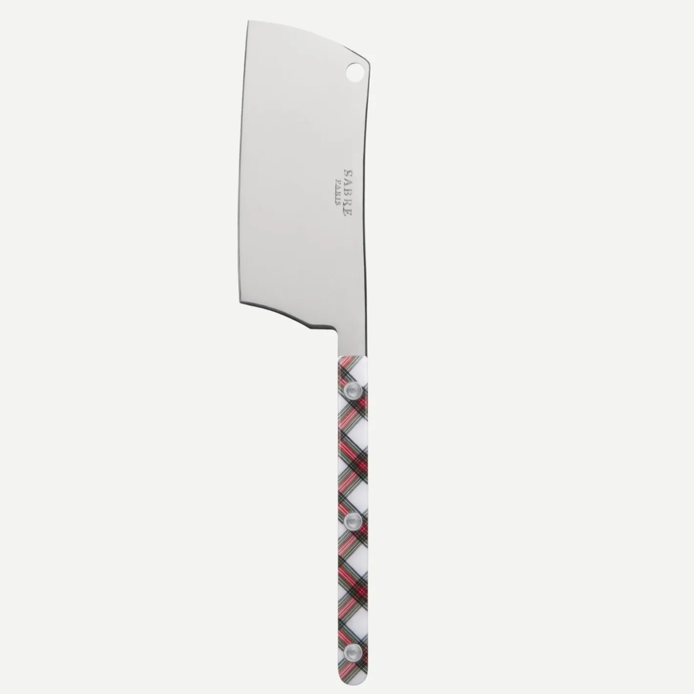 Sabre Paris Bistrot Tartan, White | Cheese Cleaver