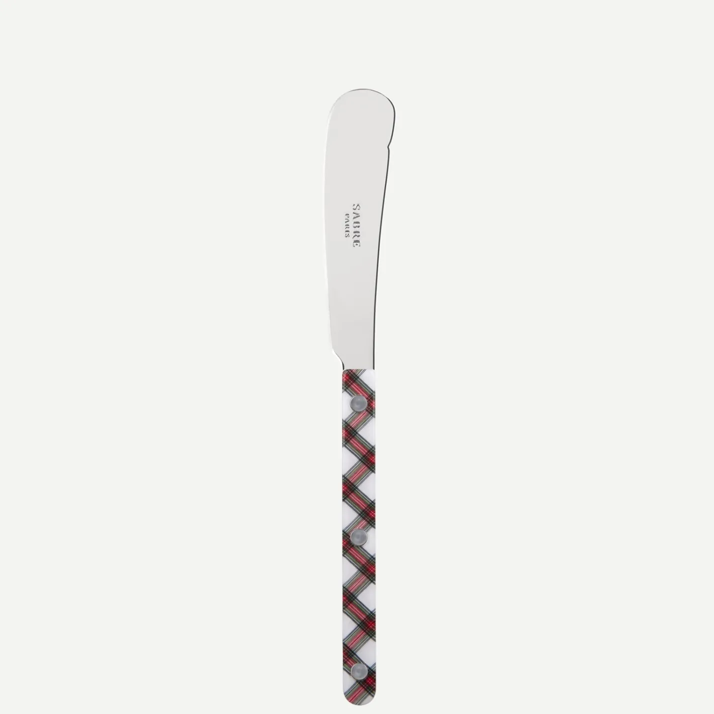 Sabre Paris Bistrot Tartan, White | Butter Knife