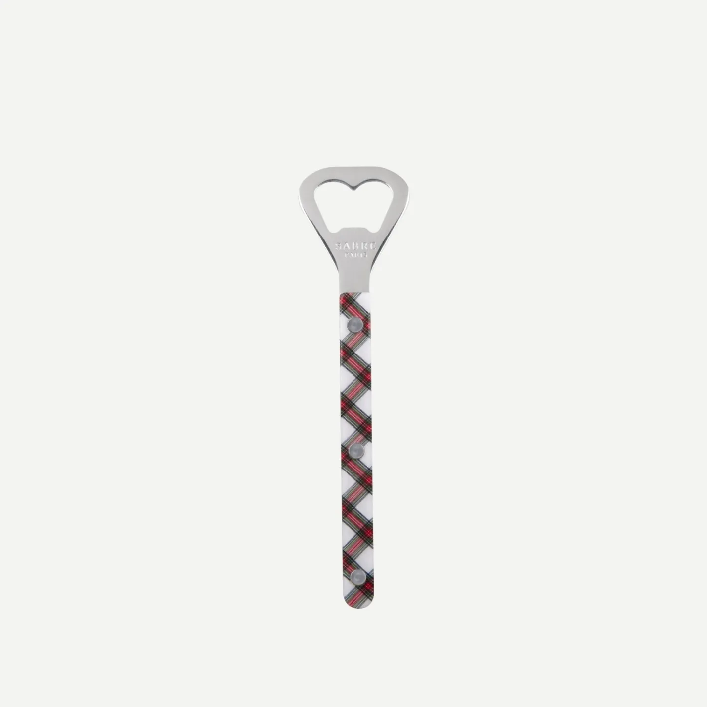 Sabre Paris Bistrot Tartan, White | Bottle Opener