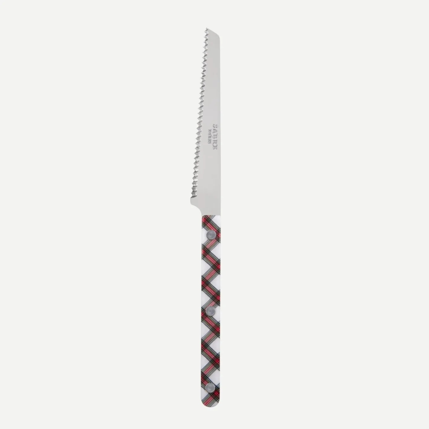 Sabre Paris Bistrot Tartan, White | Tomato Knife