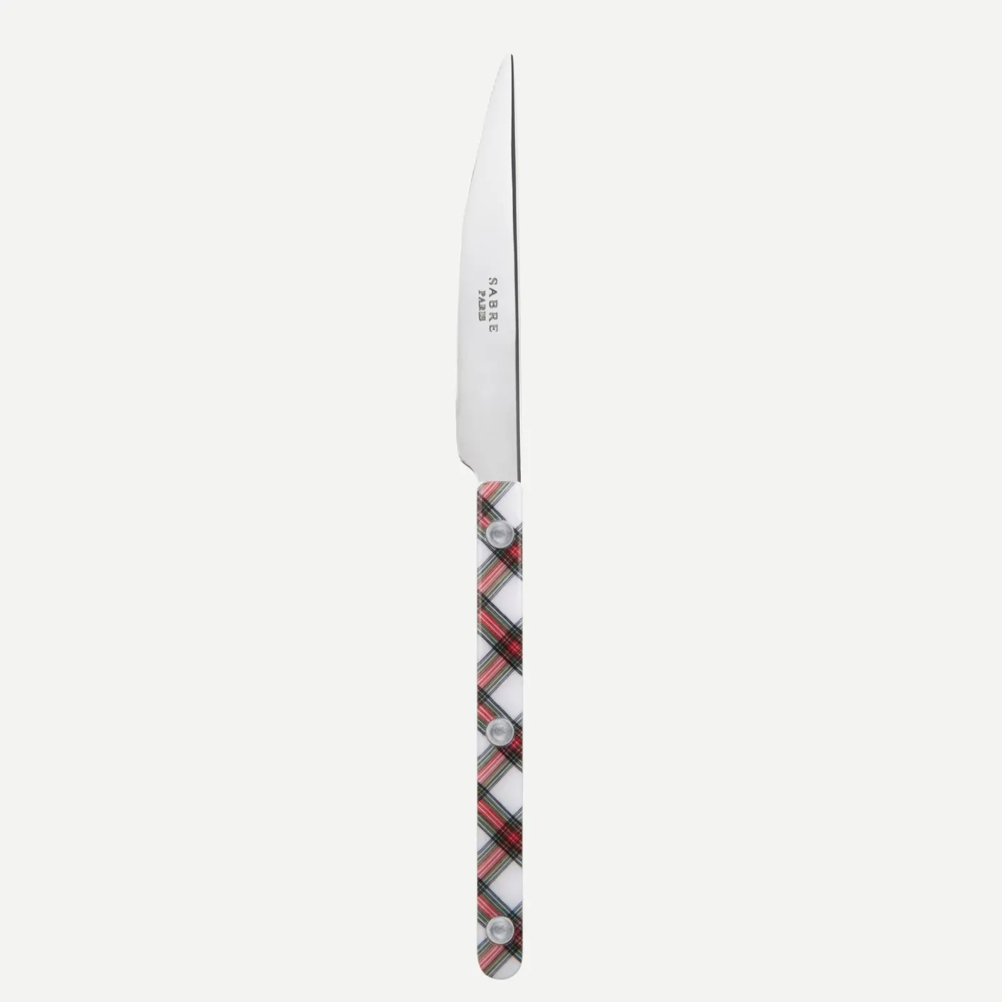 Sabre Paris Bistrot Tartan, White | Dessert Knife