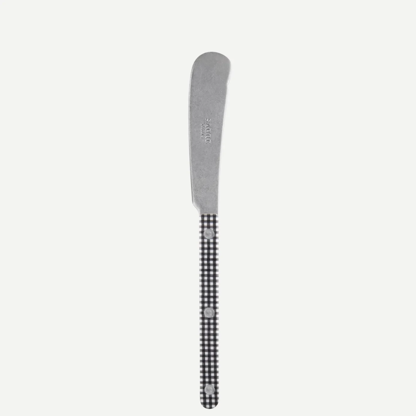 Sabre Paris Bistrot Vintage Gingham, Black | Butter Knife