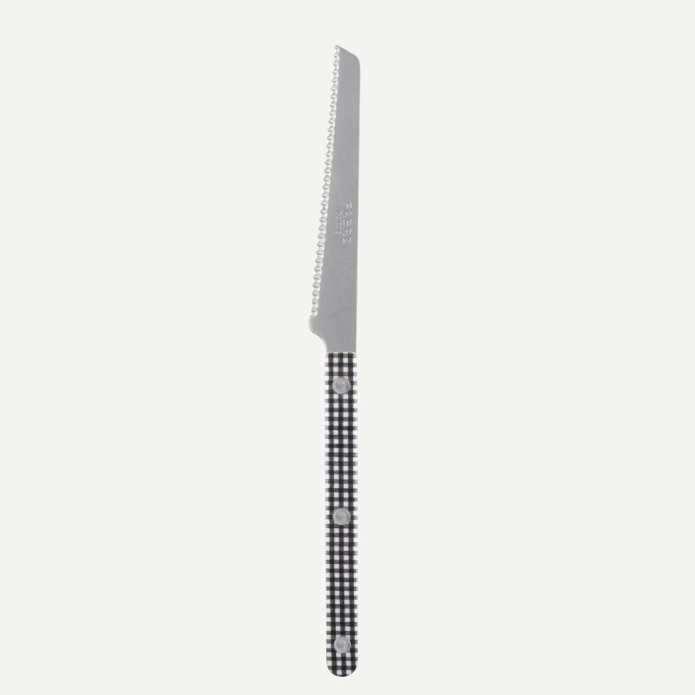 Sabre Paris Bistrot Vintage Gingham, Black | Tomato Knife