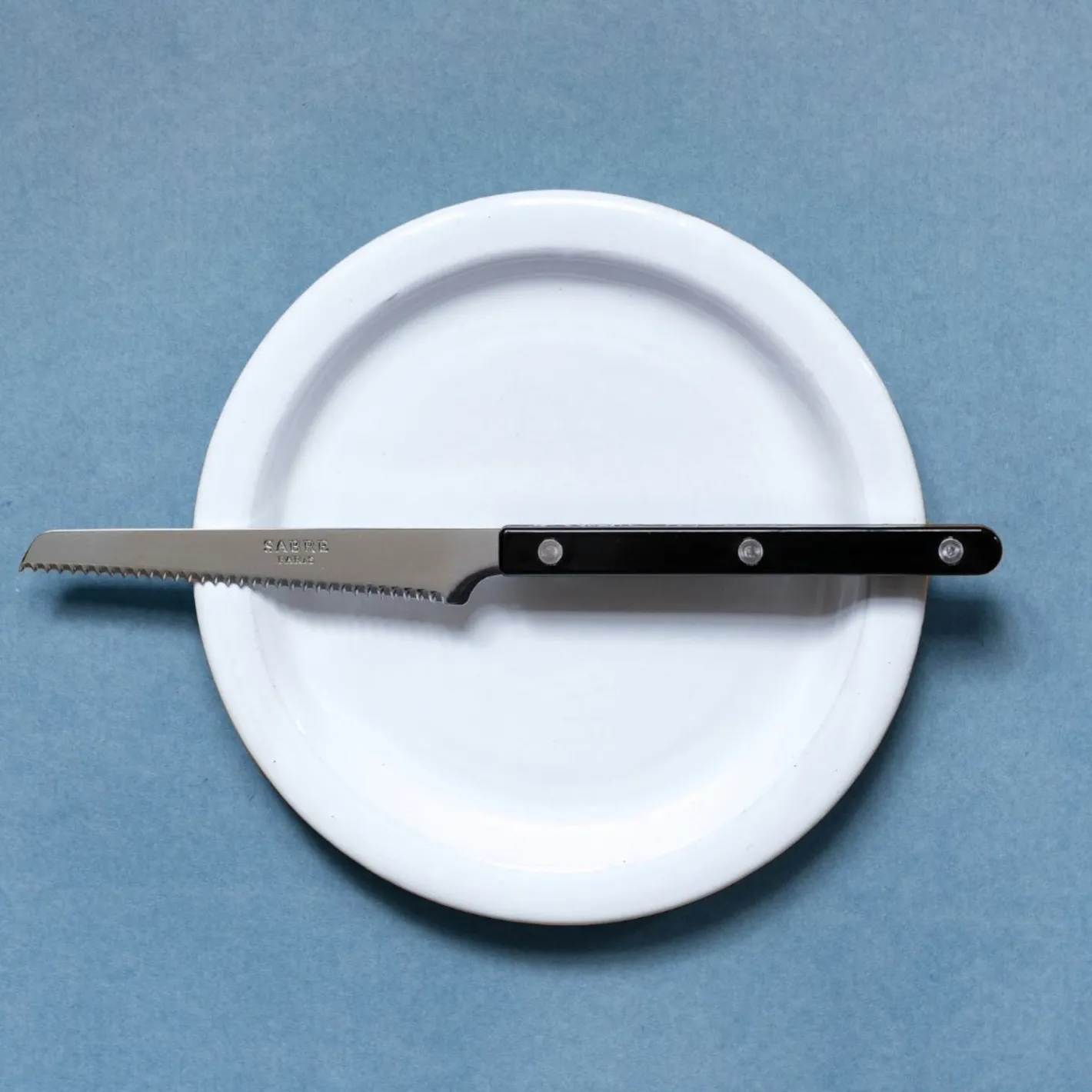 Sabre Paris Bistrot Vintage Gingham, Black | Tomato Knife