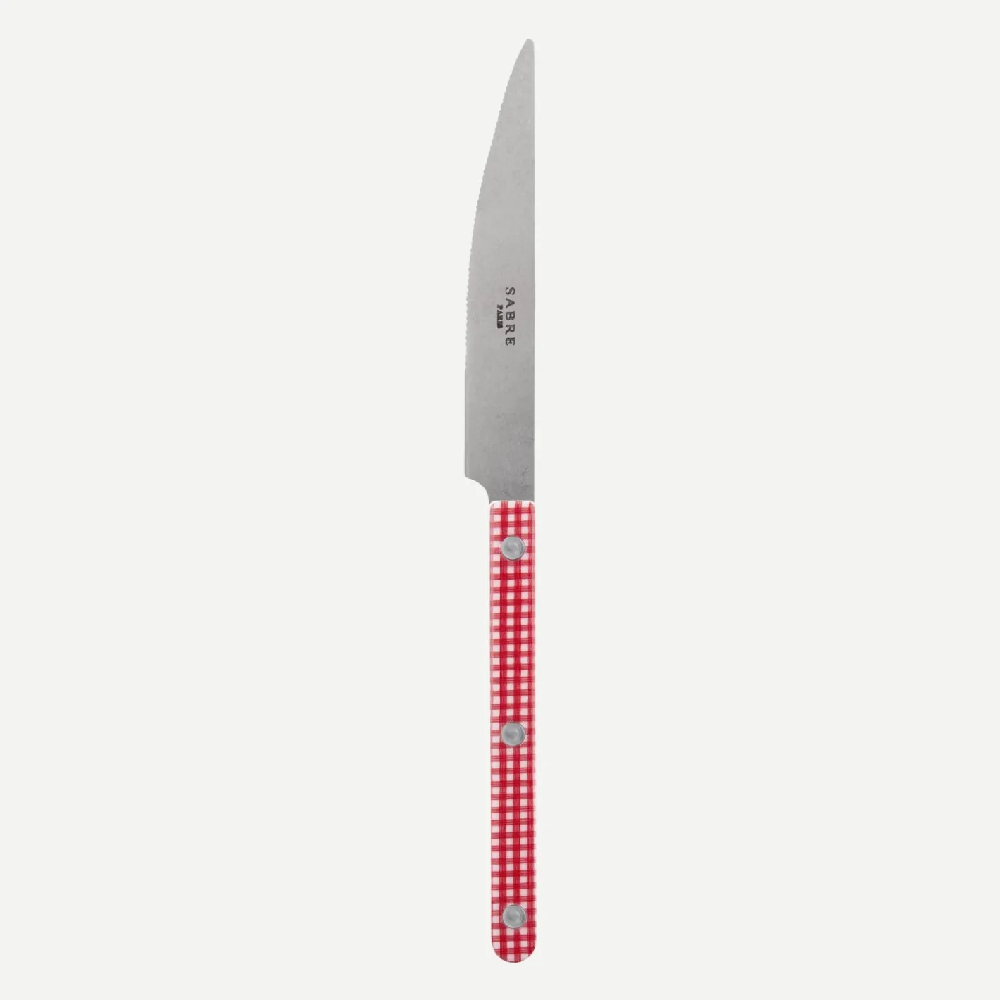 Sabre Paris Bistrot Vintage Gingham, Red | Dinner Knife