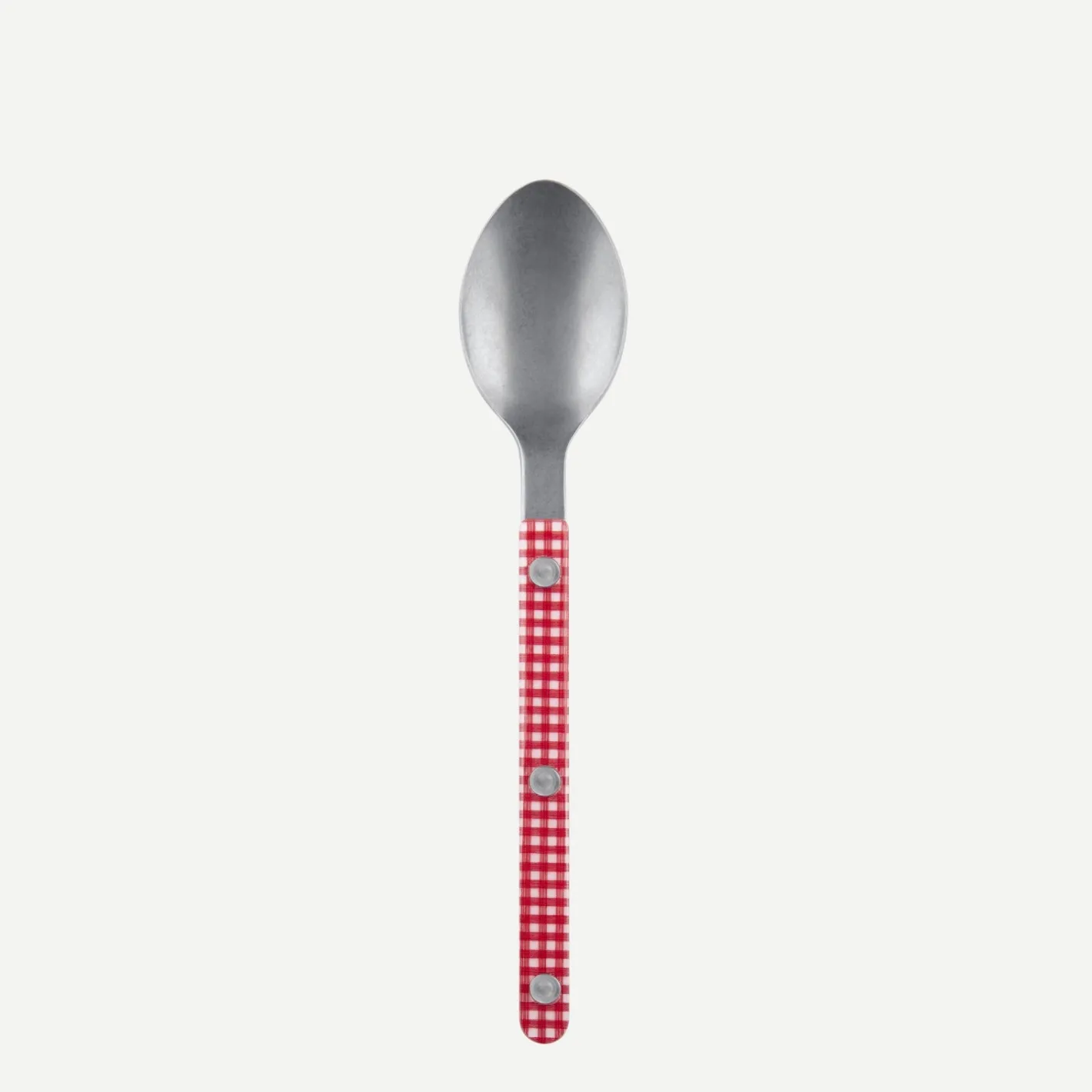 Sabre Paris Bistrot Vintage Gingham, Red | Dessert Spoon