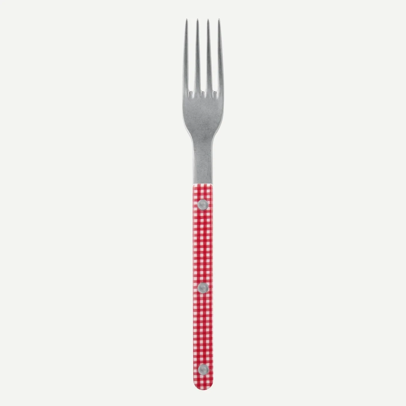 Sabre Paris Bistrot Vintage Gingham, Red | Dinner Fork