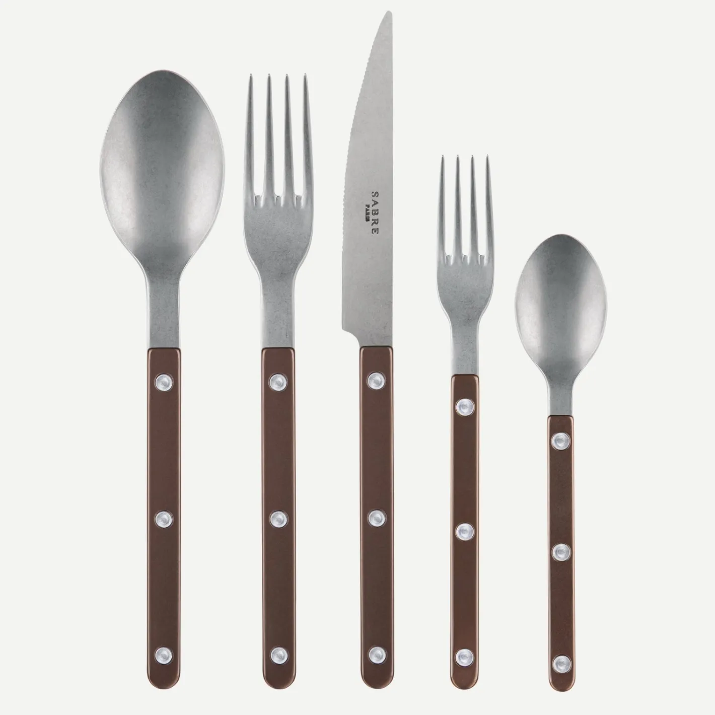 Sabre Paris Bistrot Vintage Pearly, Brown | 20 Pieces Set