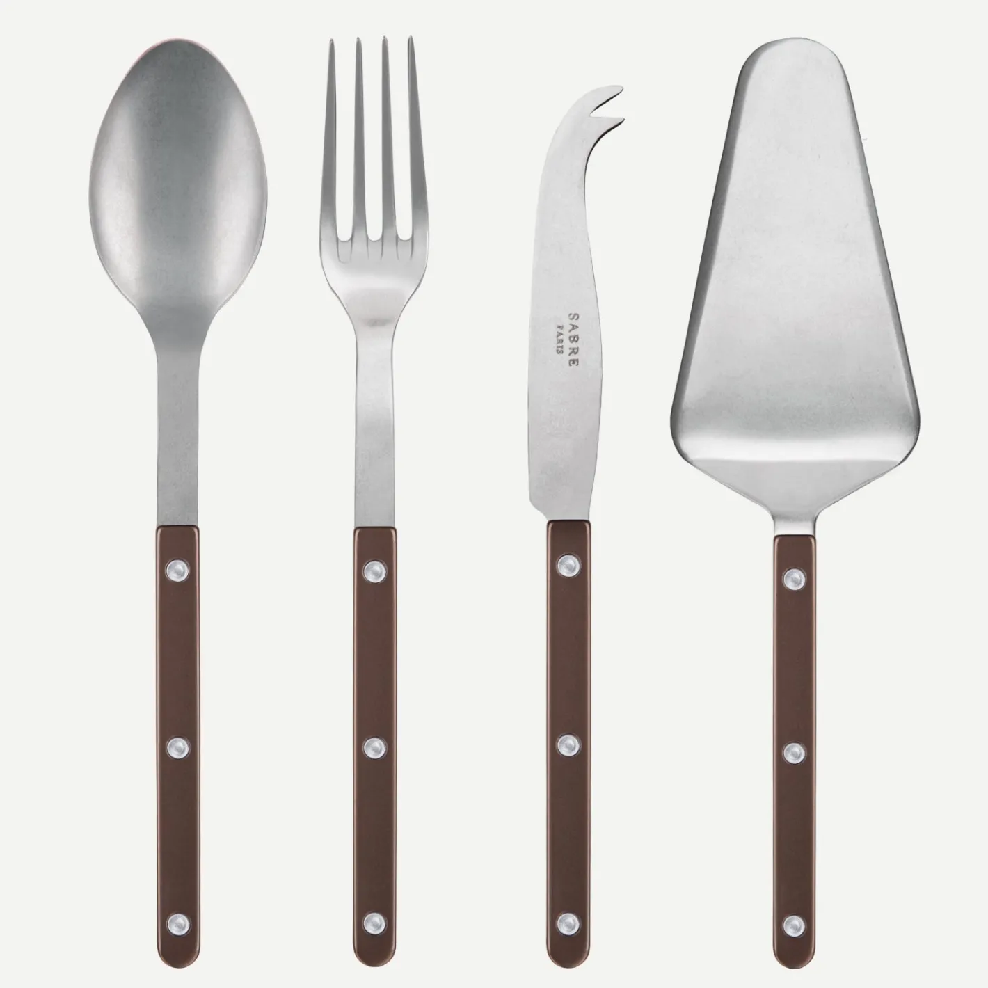 Sabre Paris Bistrot Vintage Pearly, Brown | Set Of 4 Must-have Serving Pieces