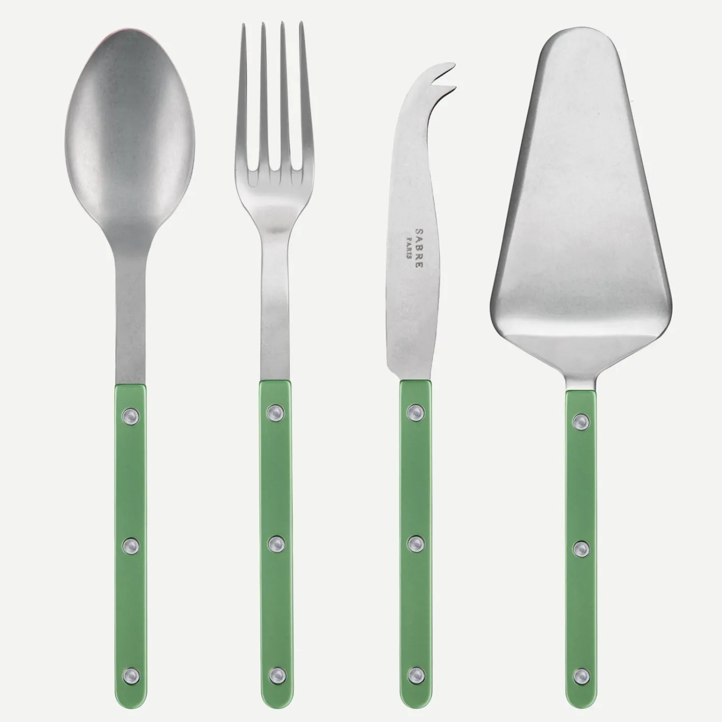 Sabre Paris Bistrot Vintage Pearly, Garden green | Set Of 4 Must-have Serving Pieces