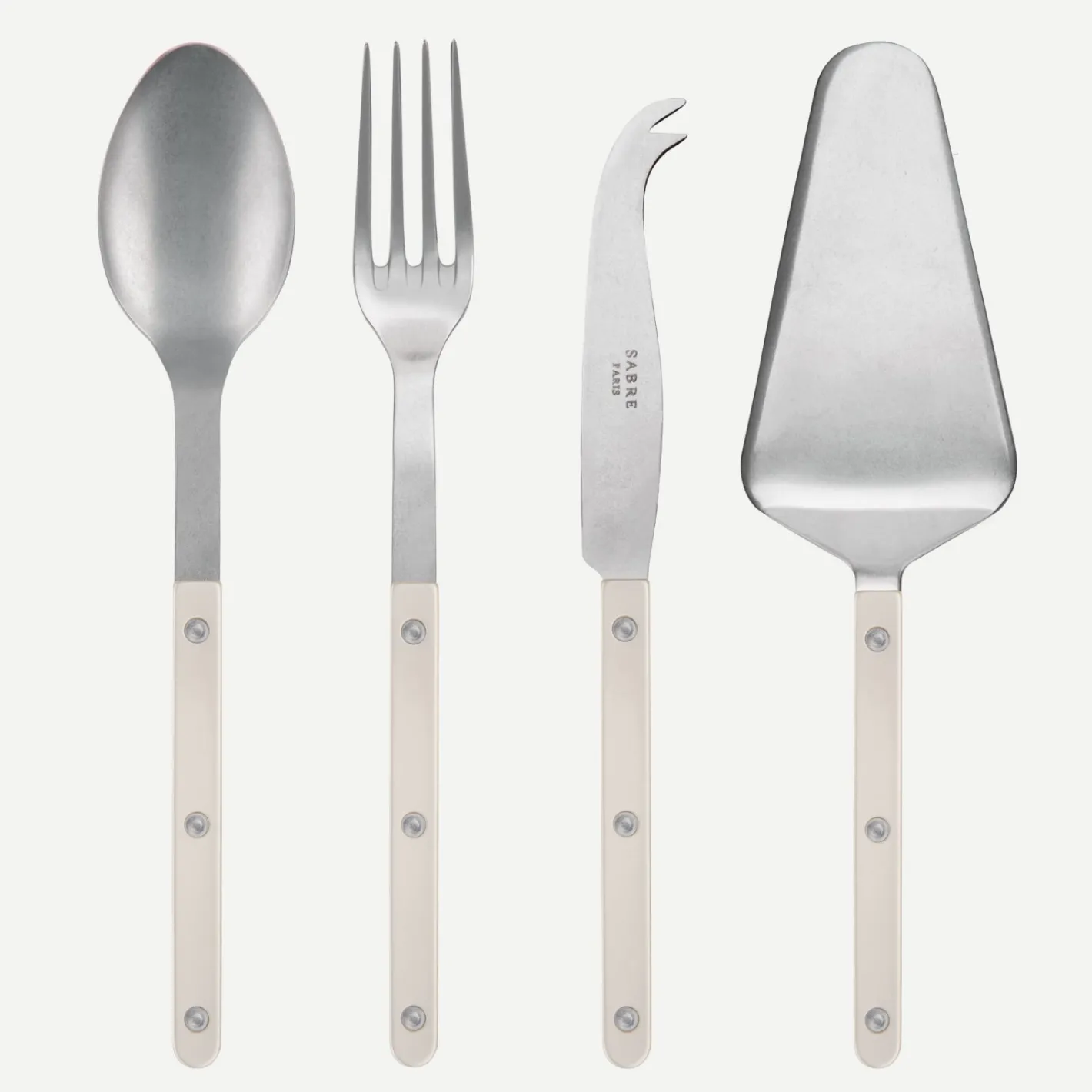 Sabre Paris Bistrot Vintage Pearly, Pearl | Set Of 4 Must-have Serving Pieces