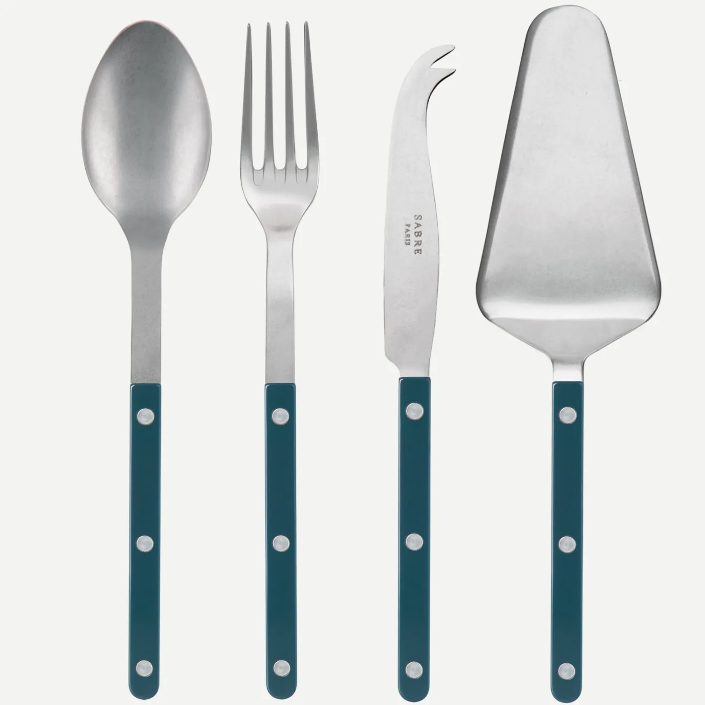 Sabre Paris Bistrot Vintage Solid, Aquamarine | Set Of 4 Must-have Serving Pieces