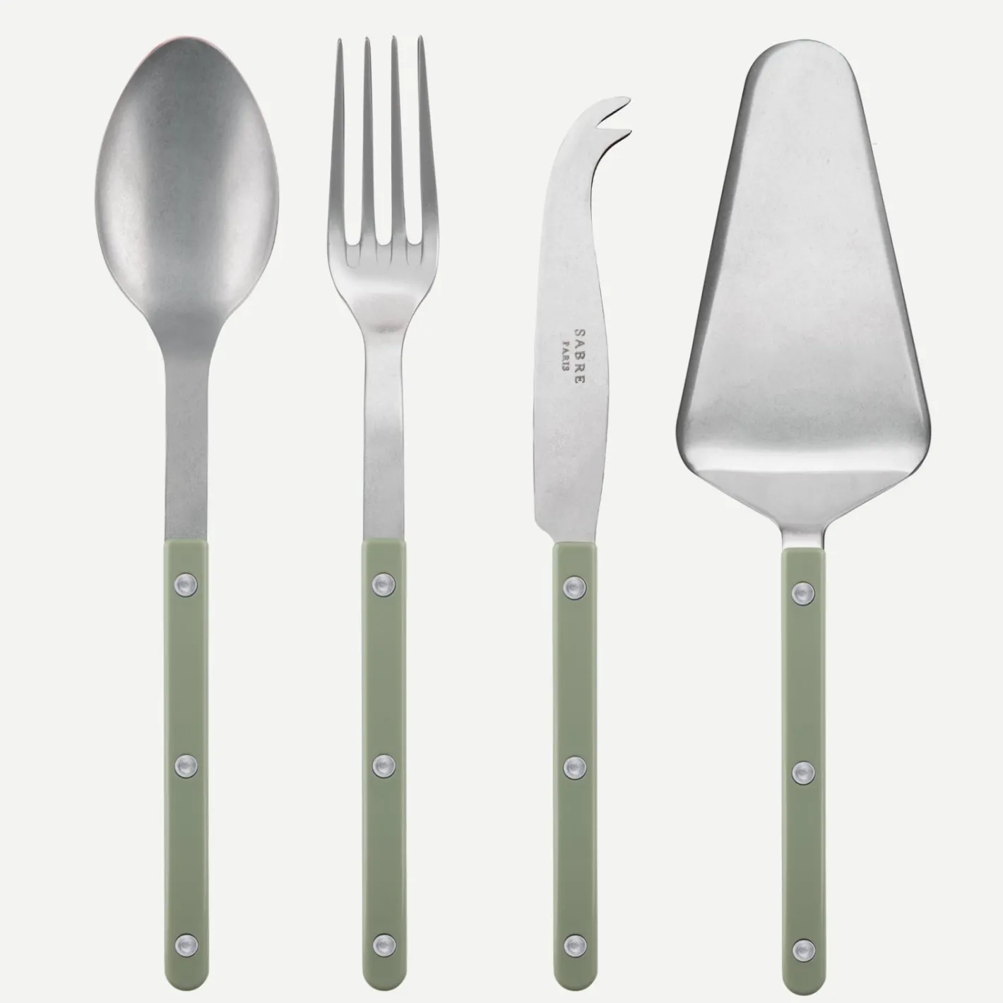 Sabre Paris Bistrot Vintage Solid, Asparagus | Set Of 4 Must-have Serving Pieces
