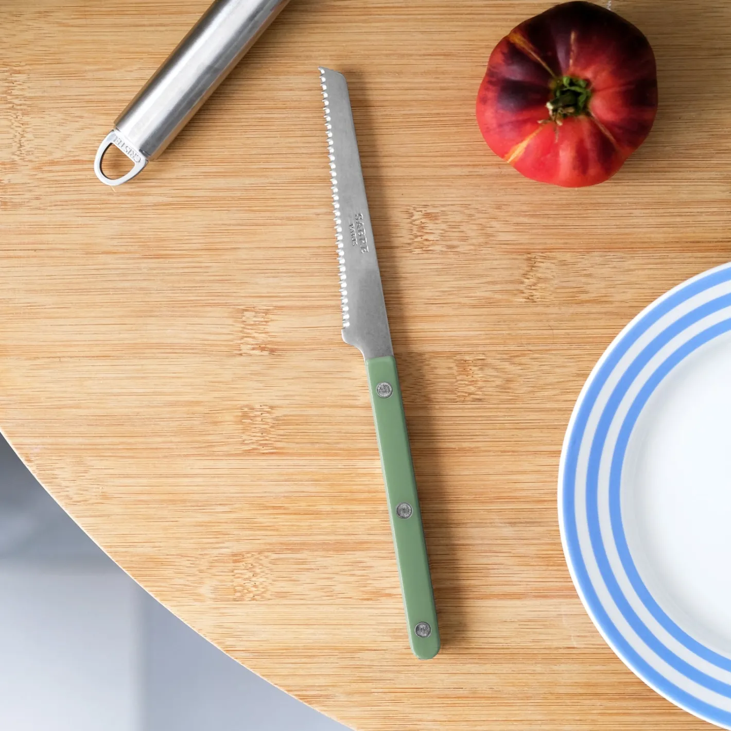 Sabre Paris Bistrot Vintage Solid, Asparagus | Tomato Knife