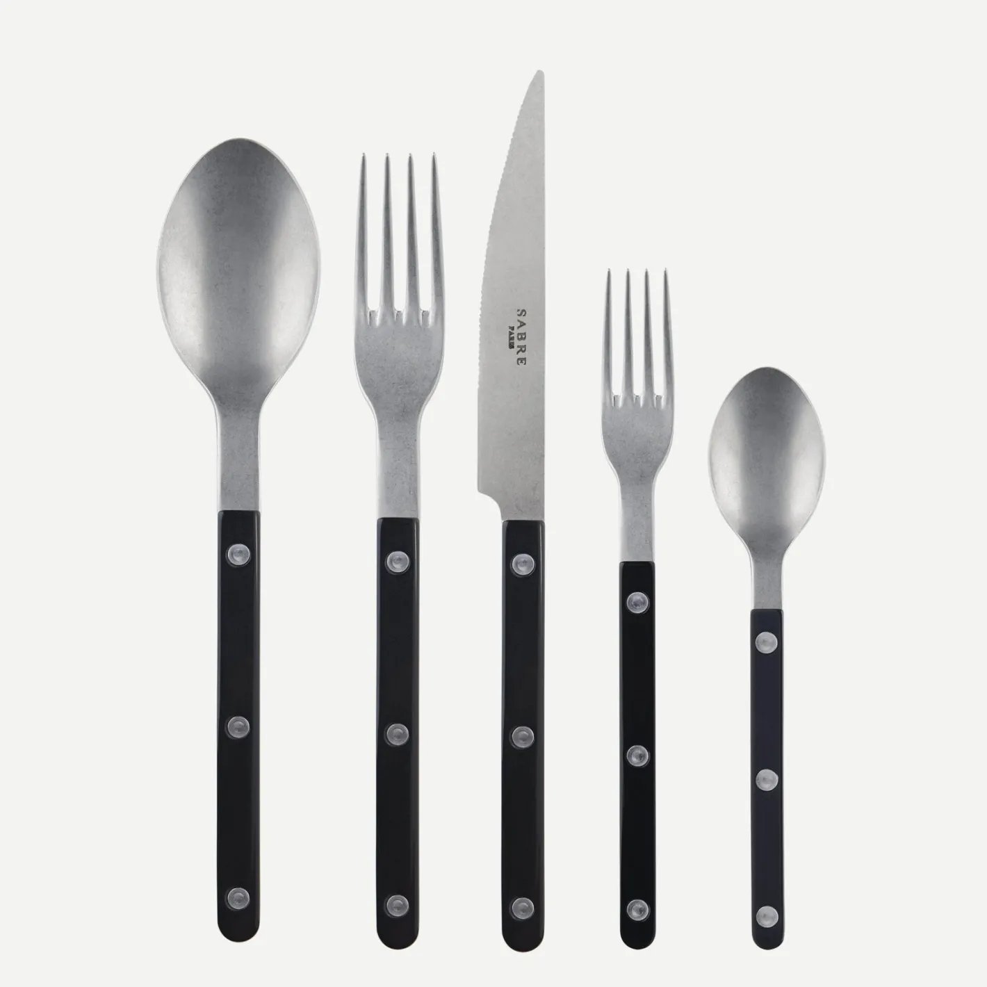Sabre Paris Bistrot Vintage Solid, Black | 20 Pieces Set