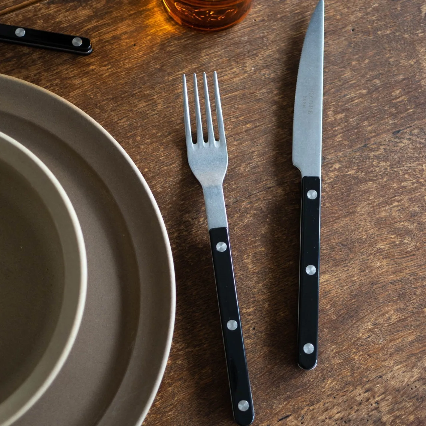 Sabre Paris Bistrot Vintage Solid, Black | Set Of 4 Pieces