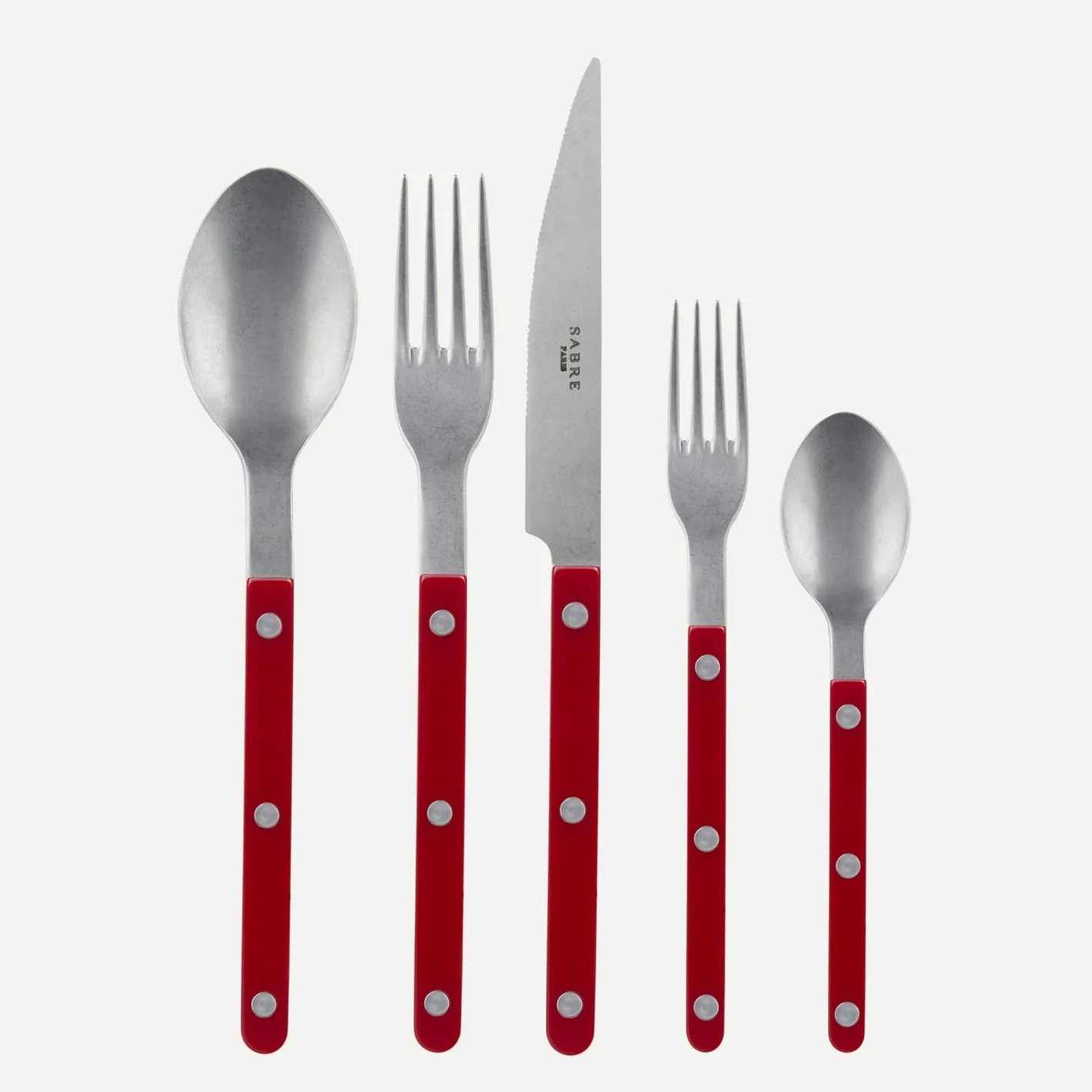 Sabre Paris Bistrot Vintage Solid, Burgundy | 20 Pieces Set