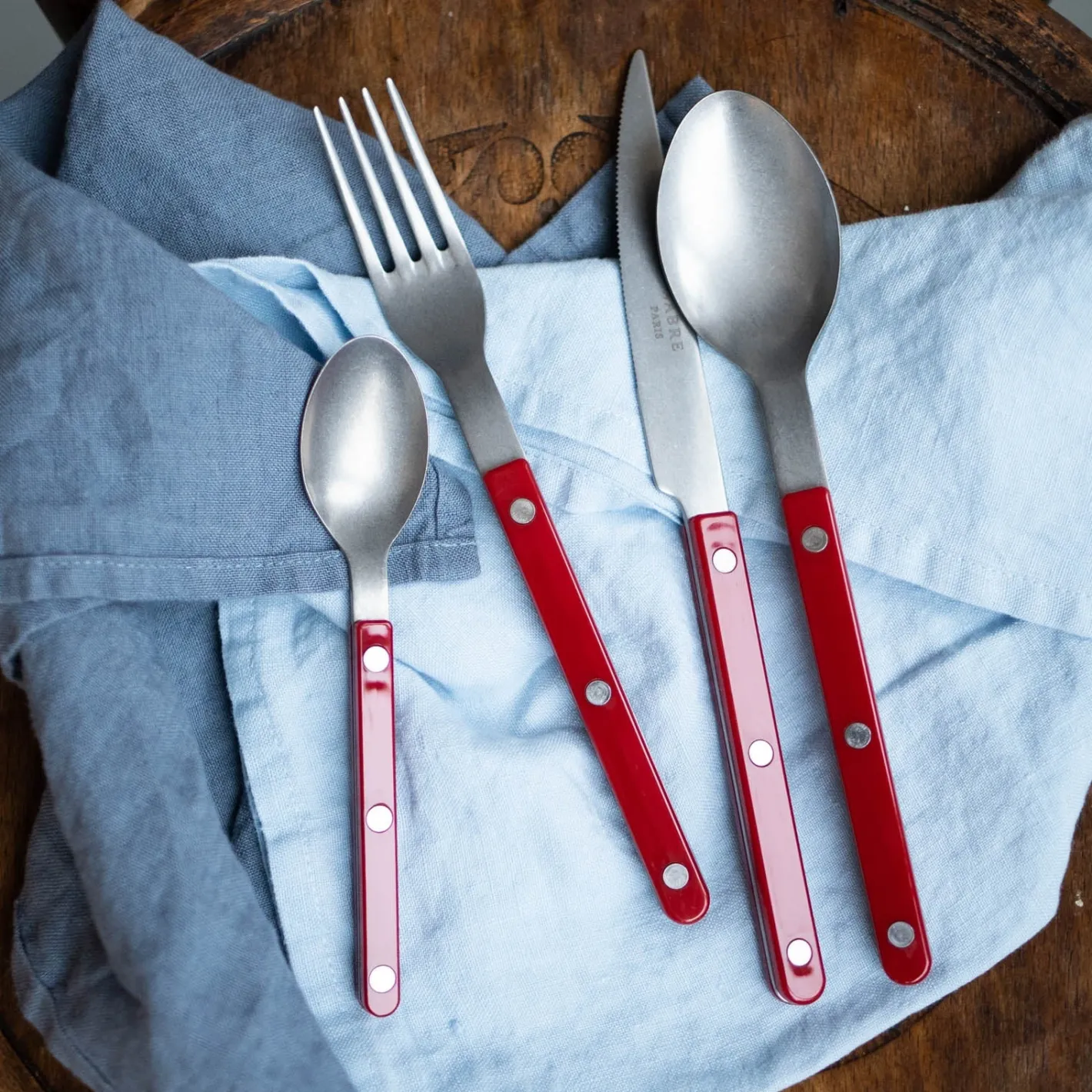 Sabre Paris Bistrot Vintage Solid, Burgundy | Dinner Knife