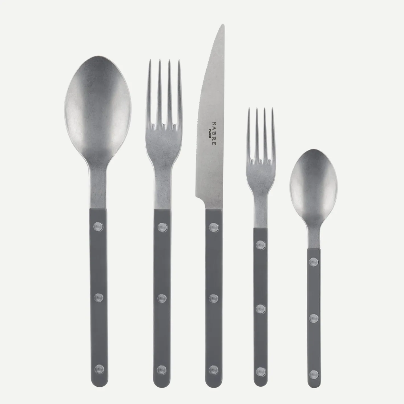Sabre Paris Bistrot Vintage Solid, Dark grey | 20 Pieces Set