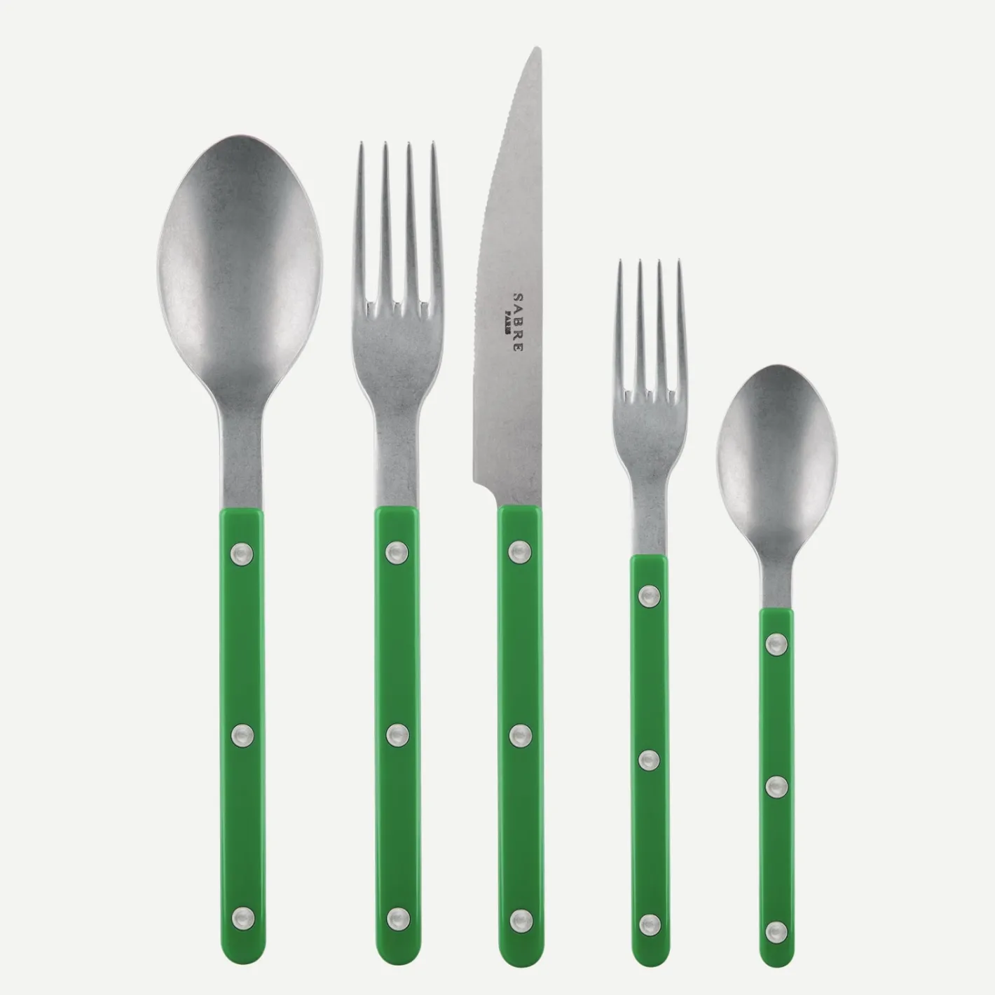 Sabre Paris Bistrot Vintage Solid, Garden green | 20 Pieces Set