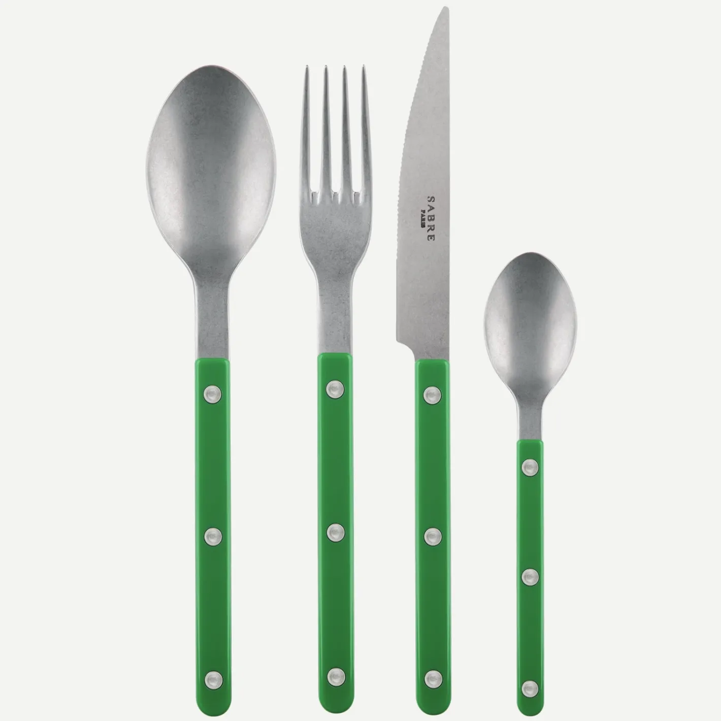 Sabre Paris Bistrot Vintage Solid, Garden green | 48 Pieces Set
