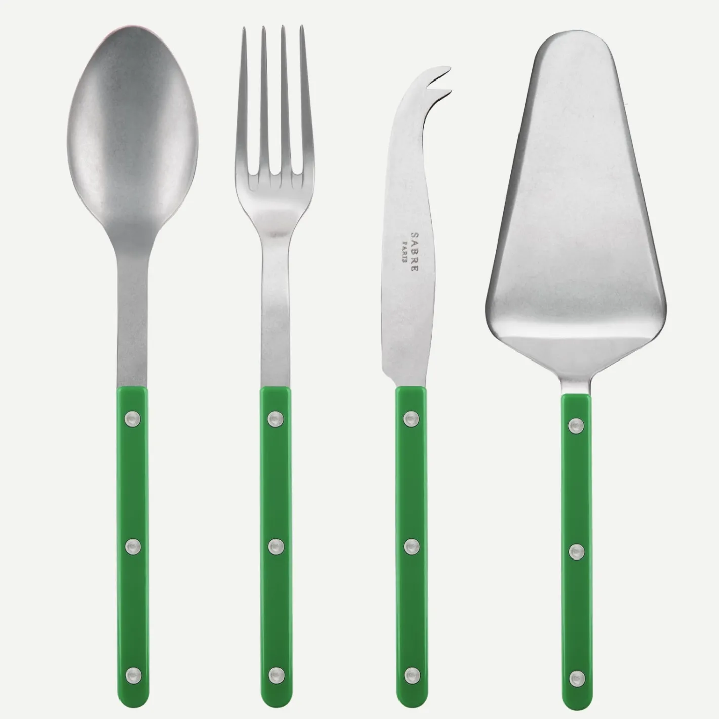 Sabre Paris Bistrot Vintage Solid, Garden green | Set Of 4 Must-have Serving Pieces
