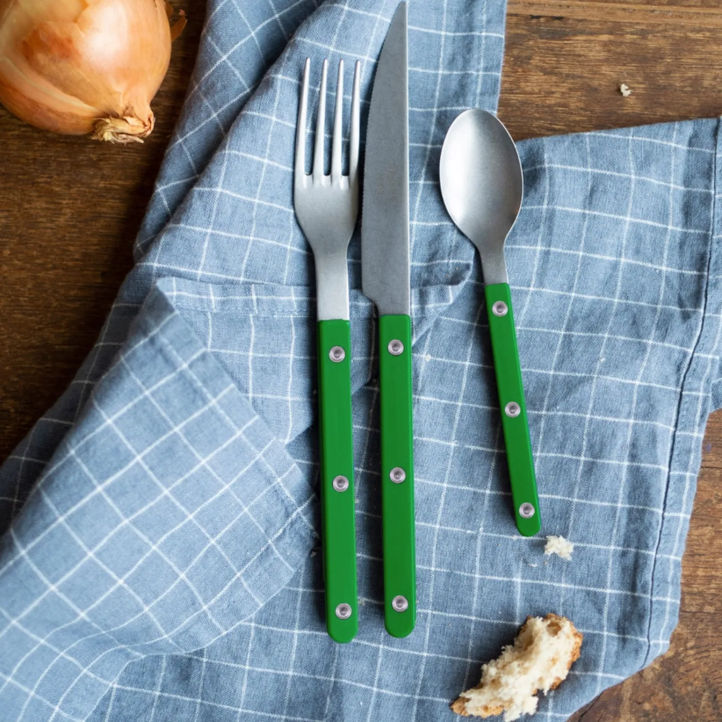 Sabre Paris Bistrot Vintage Solid, Garden green | Dinner Fork