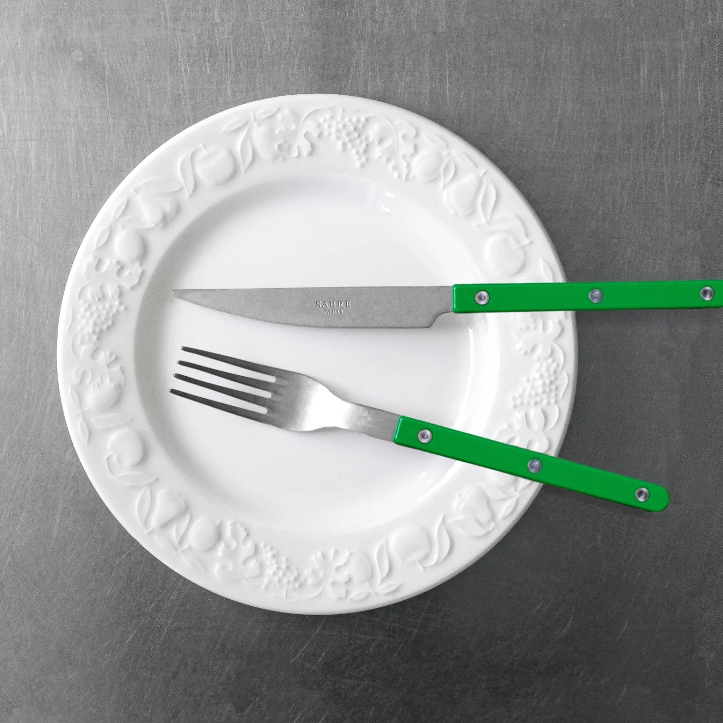 Sabre Paris Bistrot Vintage Solid, Garden green | Set Of 4 Pieces