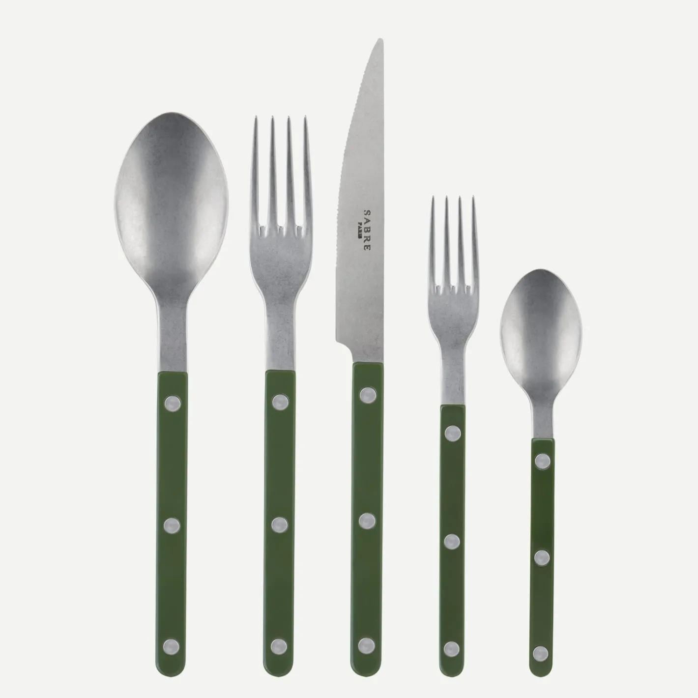 Sabre Paris Bistrot Vintage Solid, Green | 20 Pieces Set