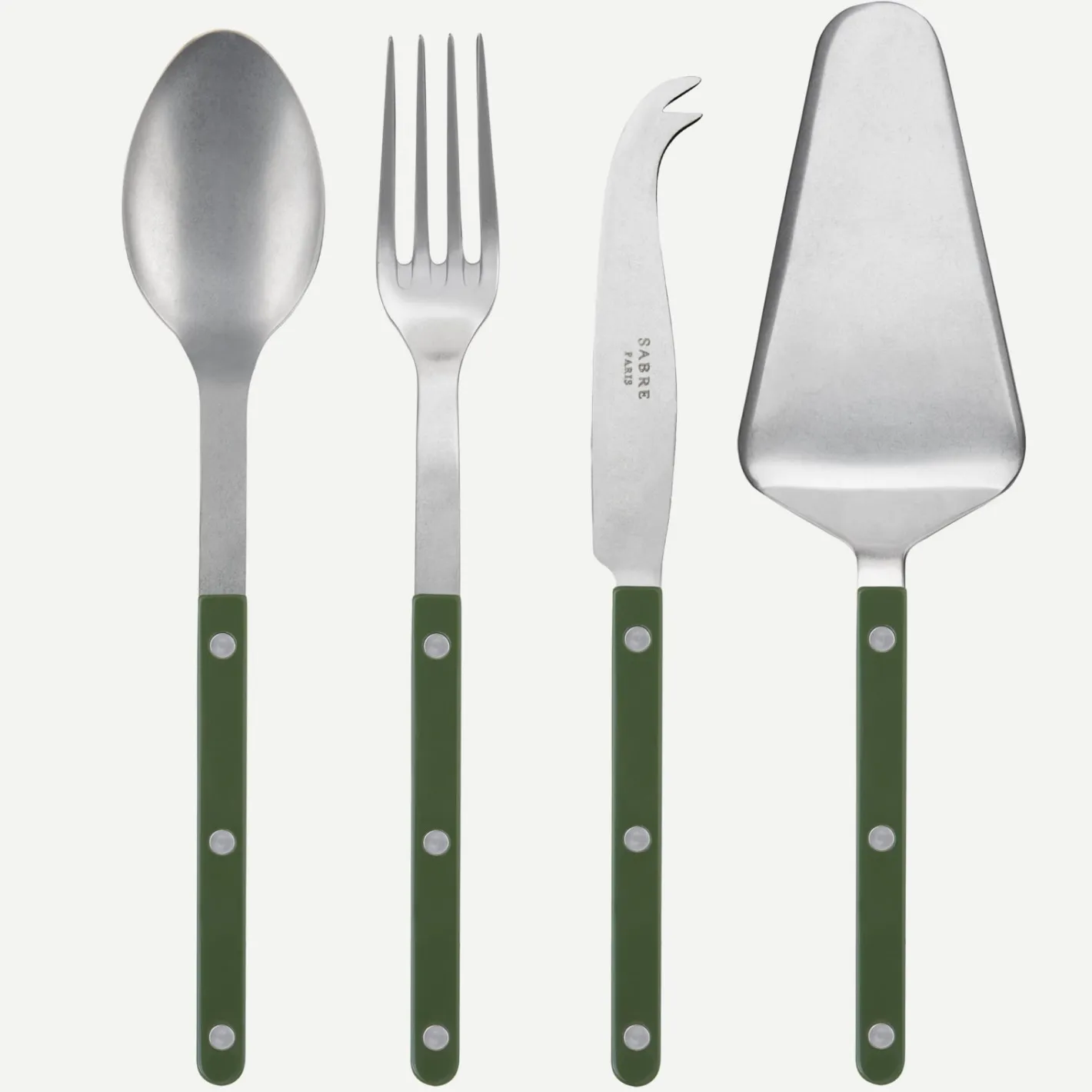 Sabre Paris Bistrot Vintage Solid, Green | Set Of 4 Must-have Serving Pieces