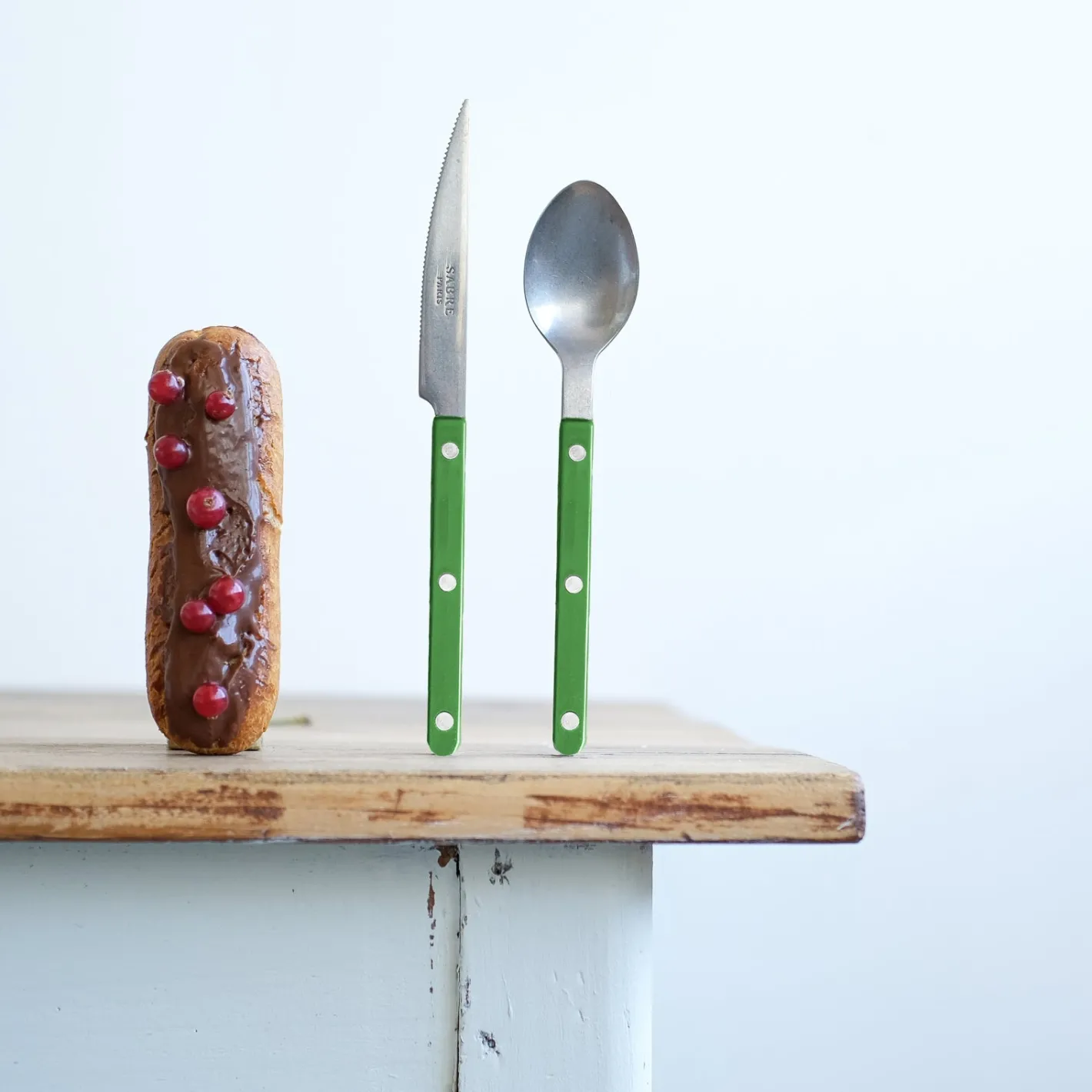 Sabre Paris Bistrot Vintage Solid, Green | Dessert Knife